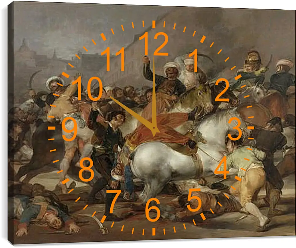 Часы картина - The 2nd of May 1808 in Madrid. Франсиско Гойя