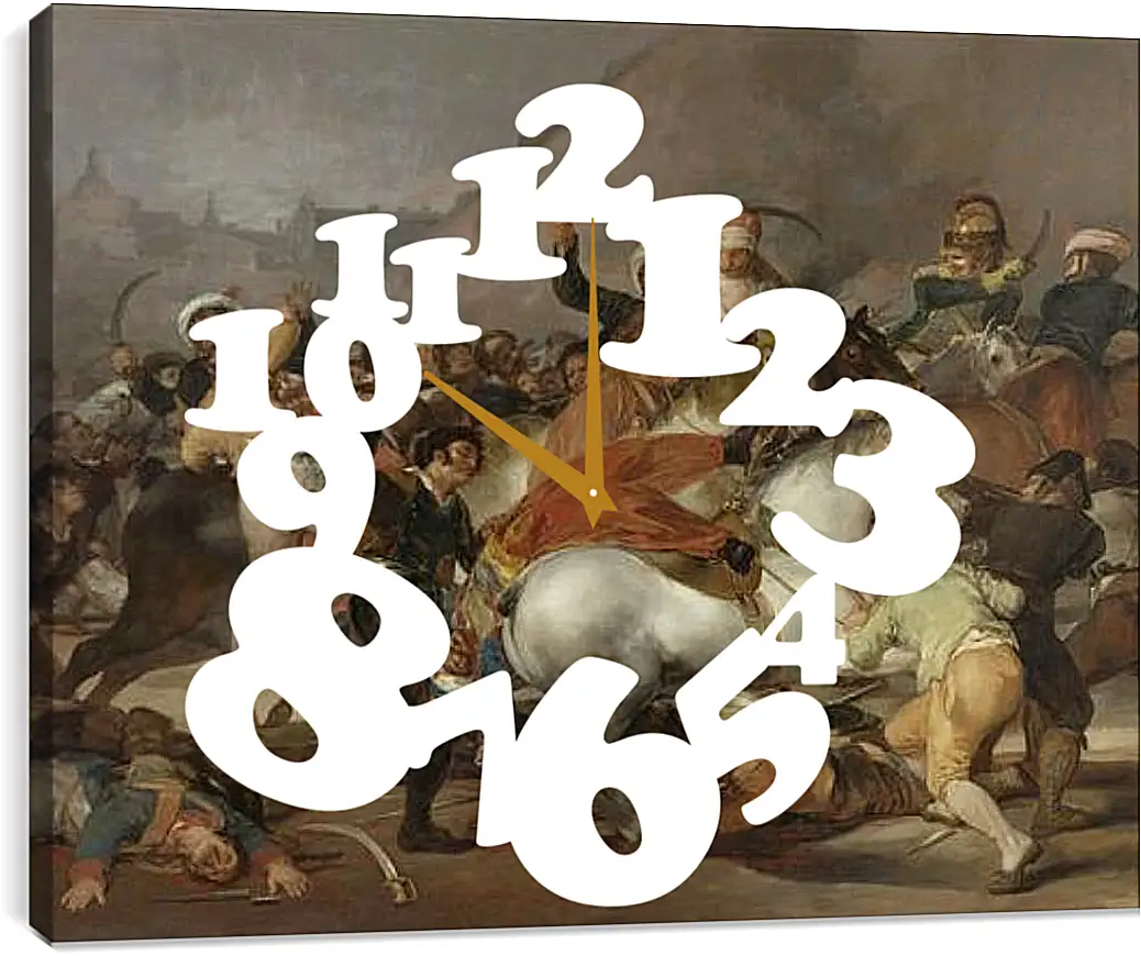 Часы картина - The 2nd of May 1808 in Madrid. Франсиско Гойя