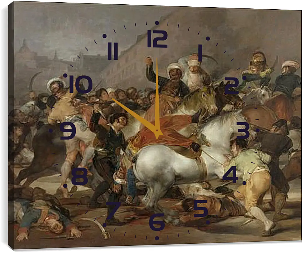 Часы картина - The 2nd of May 1808 in Madrid. Франсиско Гойя