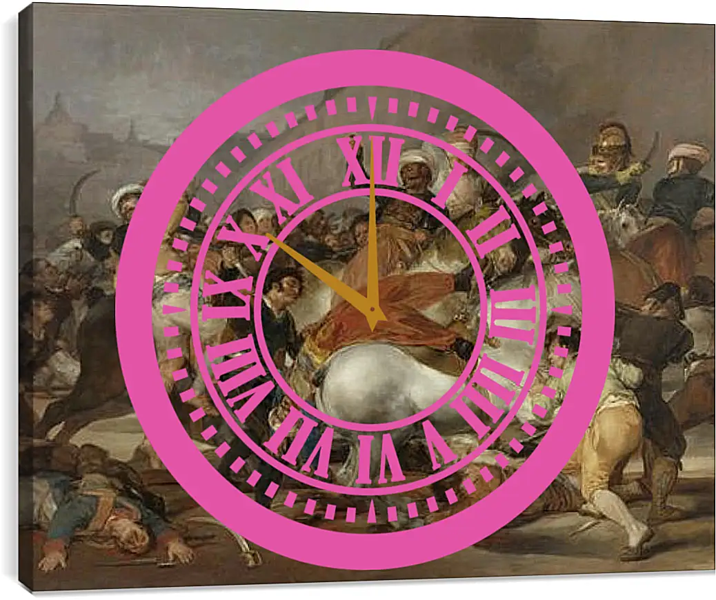 Часы картина - The 2nd of May 1808 in Madrid. Франсиско Гойя