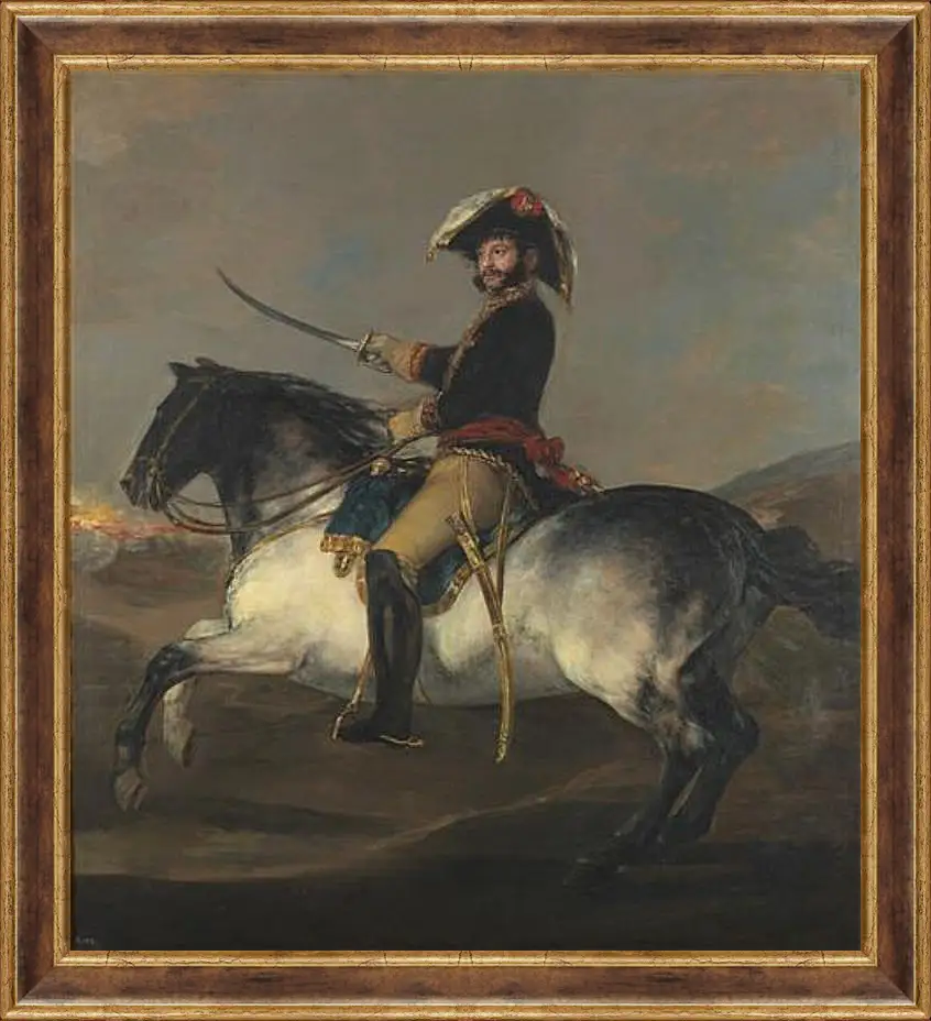 Картина в раме - General Jose de Palafox on Horseback. Франсиско Гойя