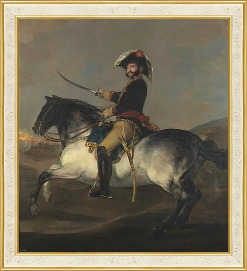 Картина в раме - General Jose de Palafox on Horseback. Франсиско Гойя