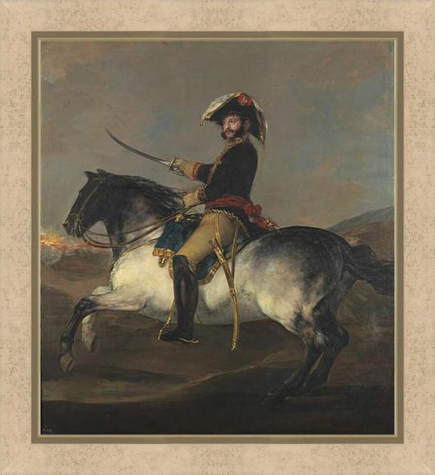 Картина в раме - General Jose de Palafox on Horseback. Франсиско Гойя