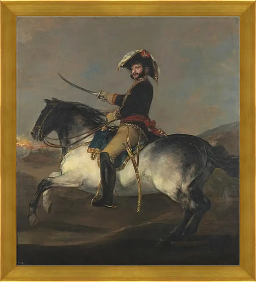 Картина в раме - General Jose de Palafox on Horseback. Франсиско Гойя