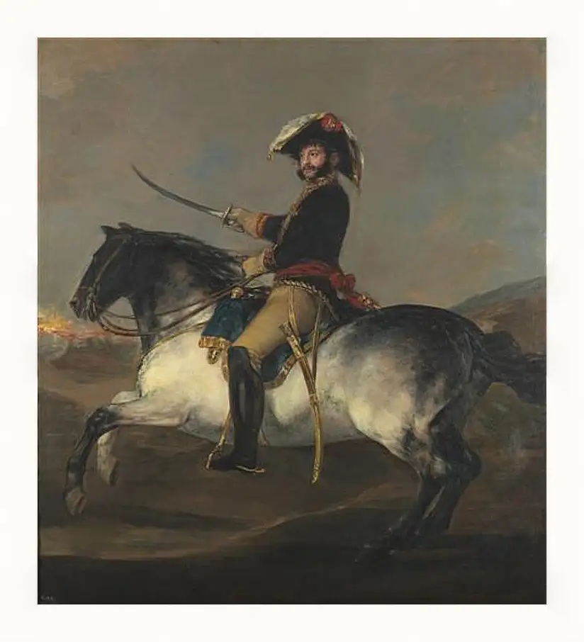 Картина в раме - General Jose de Palafox on Horseback. Франсиско Гойя