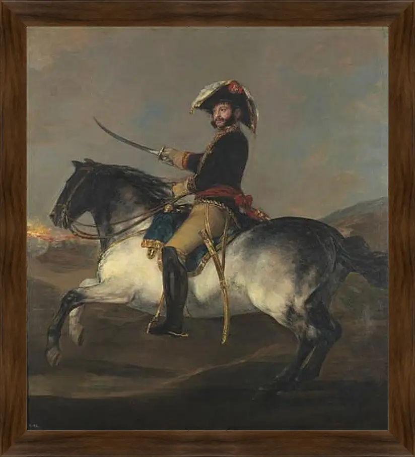 Картина в раме - General Jose de Palafox on Horseback. Франсиско Гойя