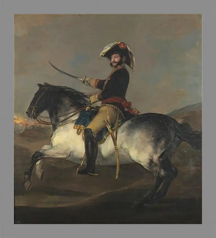 Картина в раме - General Jose de Palafox on Horseback. Франсиско Гойя