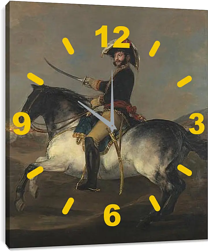 Часы картина - General Jose de Palafox on Horseback. Франсиско Гойя