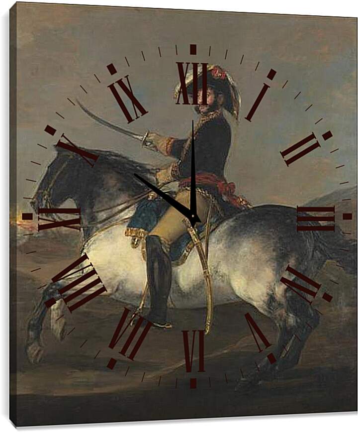 Часы картина - General Jose de Palafox on Horseback. Франсиско Гойя