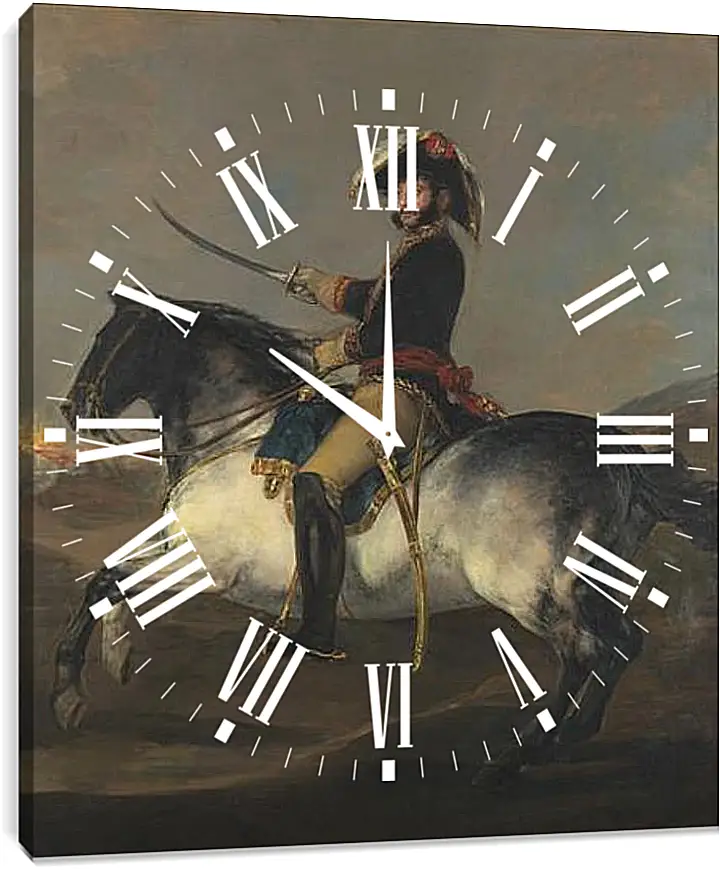 Часы картина - General Jose de Palafox on Horseback. Франсиско Гойя