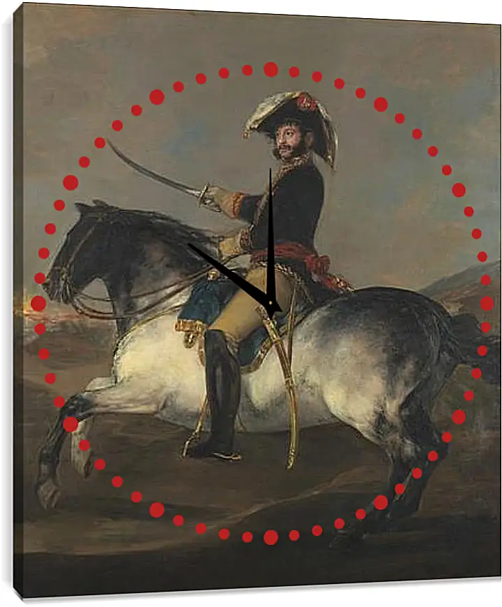 Часы картина - General Jose de Palafox on Horseback. Франсиско Гойя