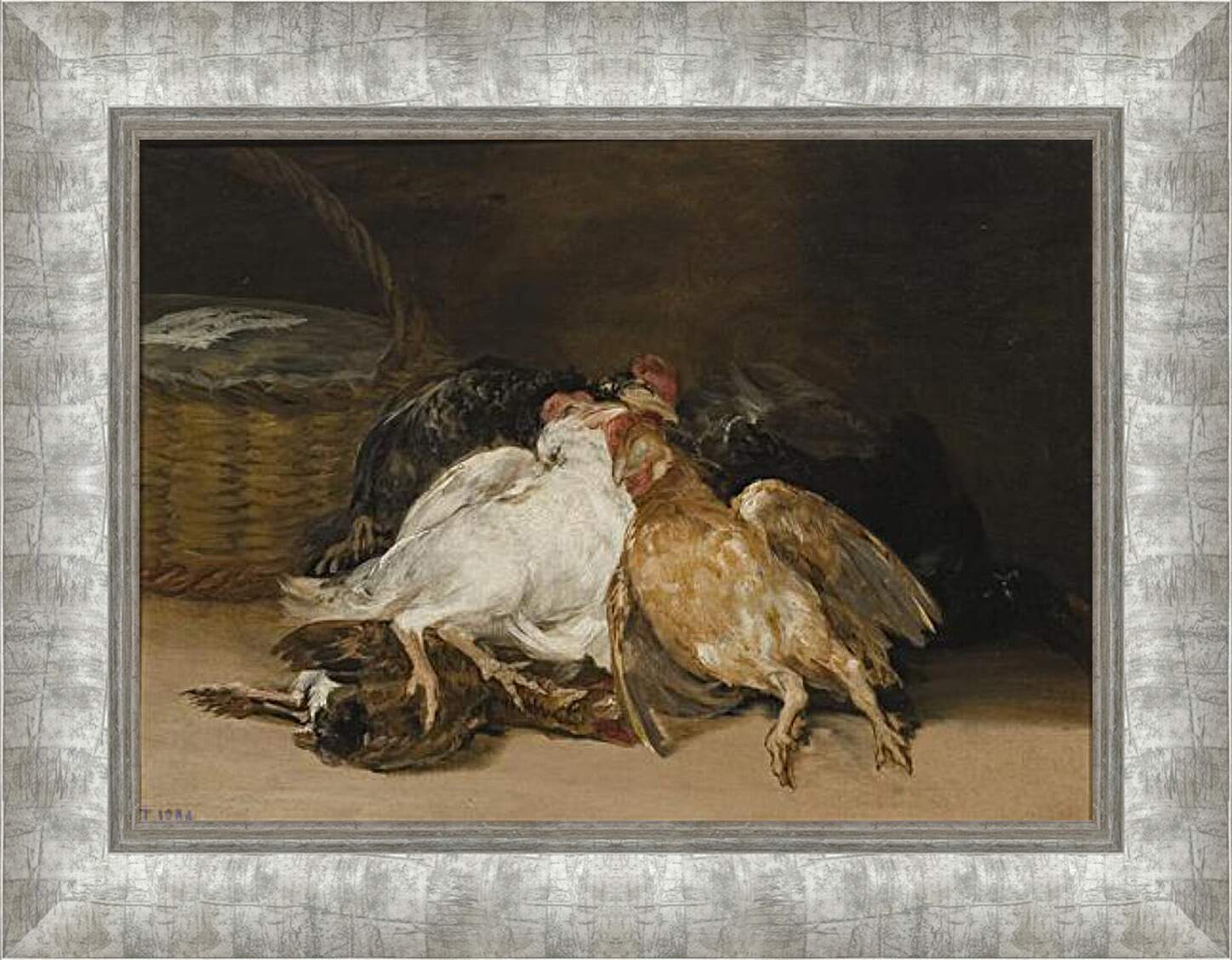 Картина в раме - Dead fowl. Франсиско Гойя