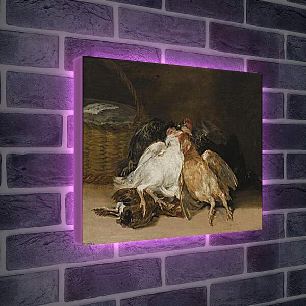 Лайтбокс световая панель - Dead fowl. Франсиско Гойя
