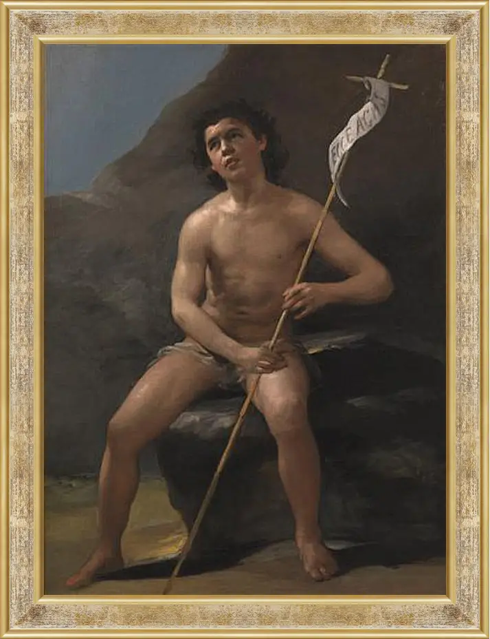 Картина в раме - Saint John the Baptist as a Child in the Desert. Франсиско Гойя