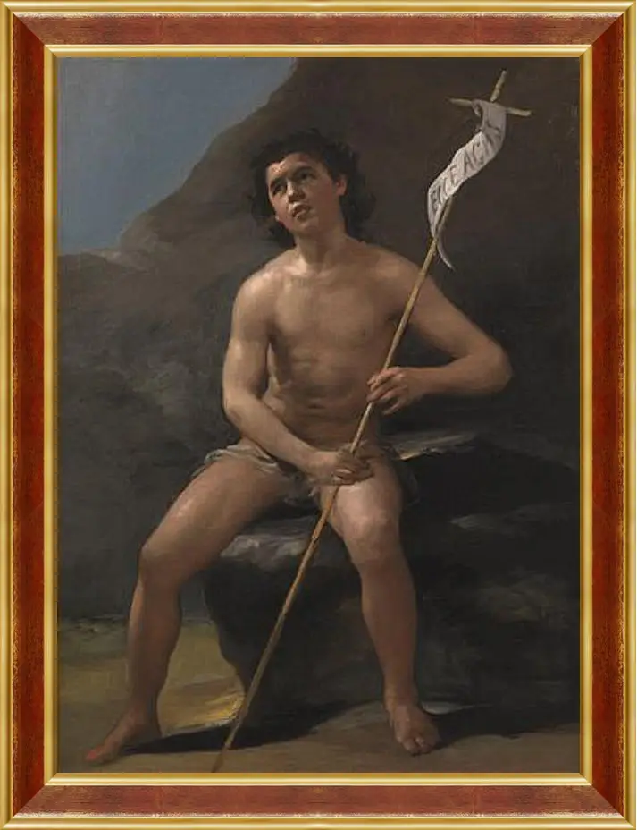 Картина в раме - Saint John the Baptist as a Child in the Desert. Франсиско Гойя