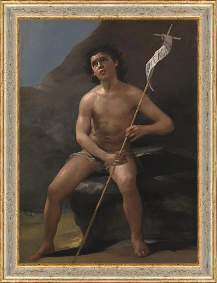 Картина в раме - Saint John the Baptist as a Child in the Desert. Франсиско Гойя