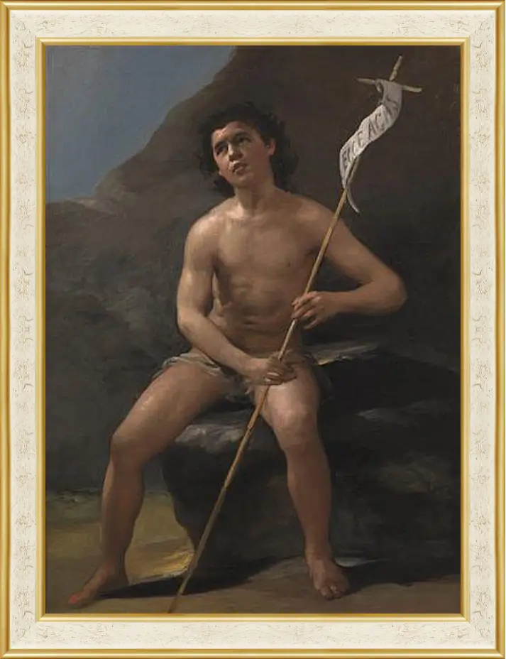 Картина в раме - Saint John the Baptist as a Child in the Desert. Франсиско Гойя