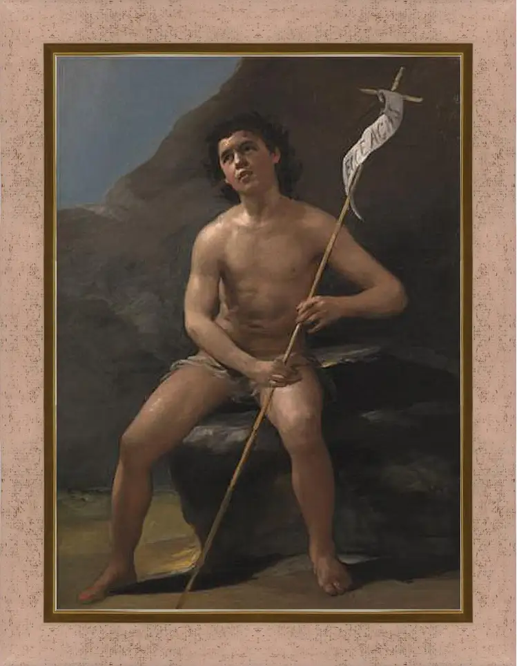 Картина в раме - Saint John the Baptist as a Child in the Desert. Франсиско Гойя