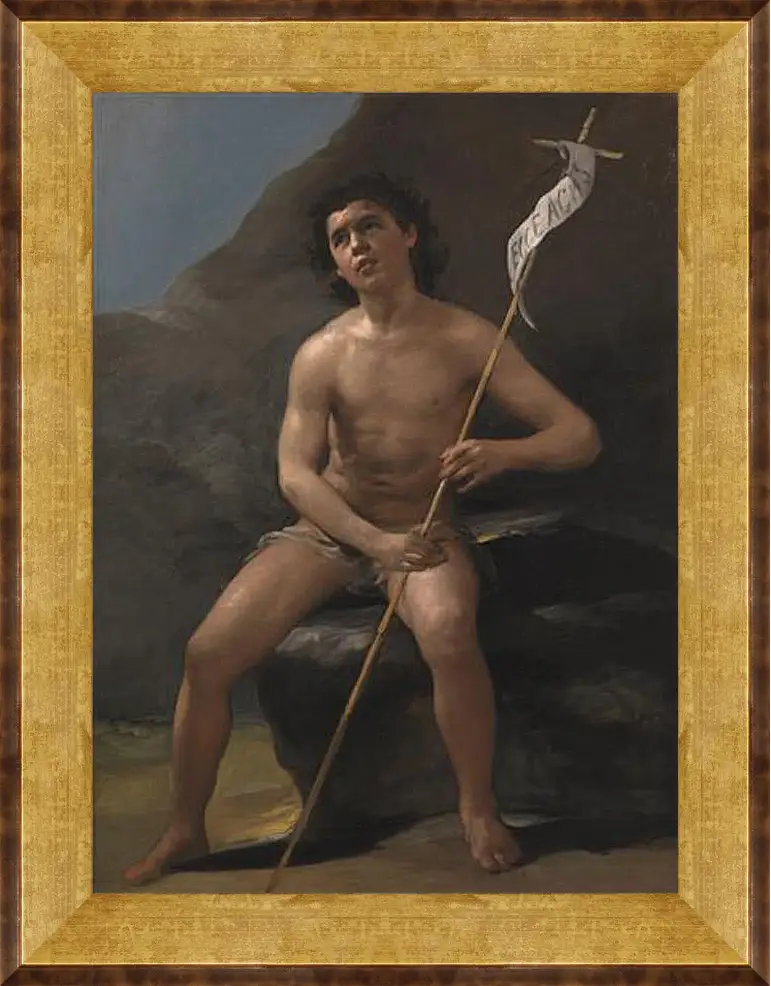 Картина в раме - Saint John the Baptist as a Child in the Desert. Франсиско Гойя