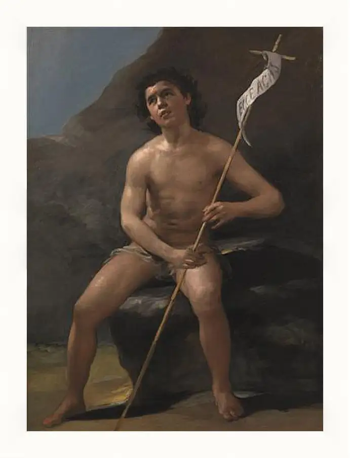 Картина в раме - Saint John the Baptist as a Child in the Desert. Франсиско Гойя