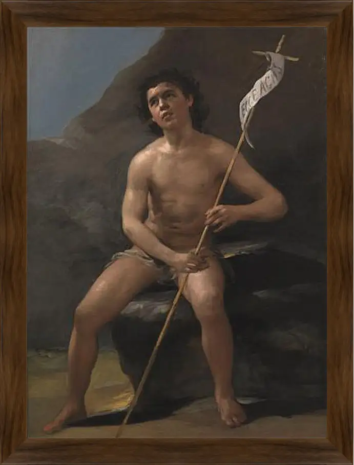 Картина в раме - Saint John the Baptist as a Child in the Desert. Франсиско Гойя