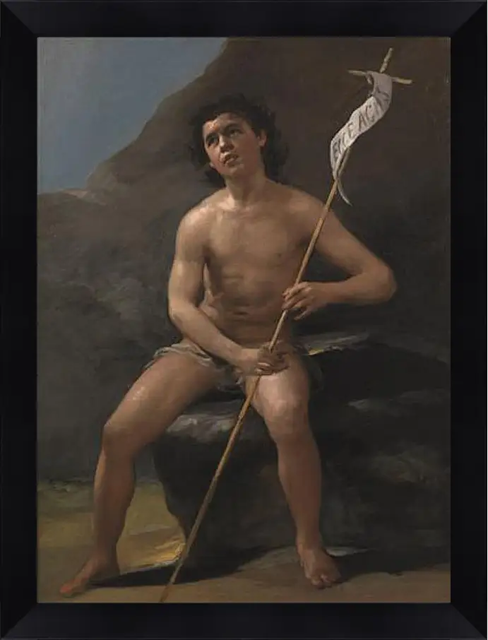 Картина в раме - Saint John the Baptist as a Child in the Desert. Франсиско Гойя