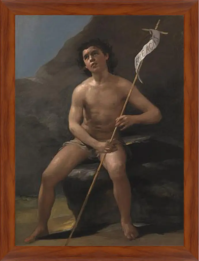 Картина в раме - Saint John the Baptist as a Child in the Desert. Франсиско Гойя