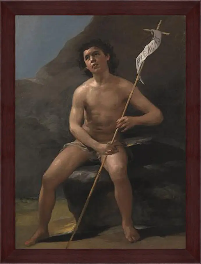 Картина в раме - Saint John the Baptist as a Child in the Desert. Франсиско Гойя