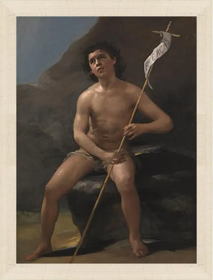 Картина в раме - Saint John the Baptist as a Child in the Desert. Франсиско Гойя