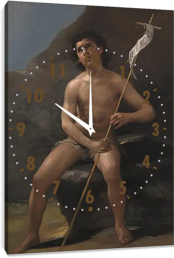 Часы картина - Saint John the Baptist as a Child in the Desert. Франсиско Гойя
