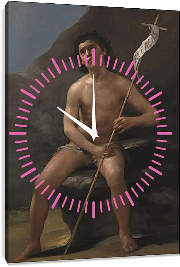 Часы картина - Saint John the Baptist as a Child in the Desert. Франсиско Гойя