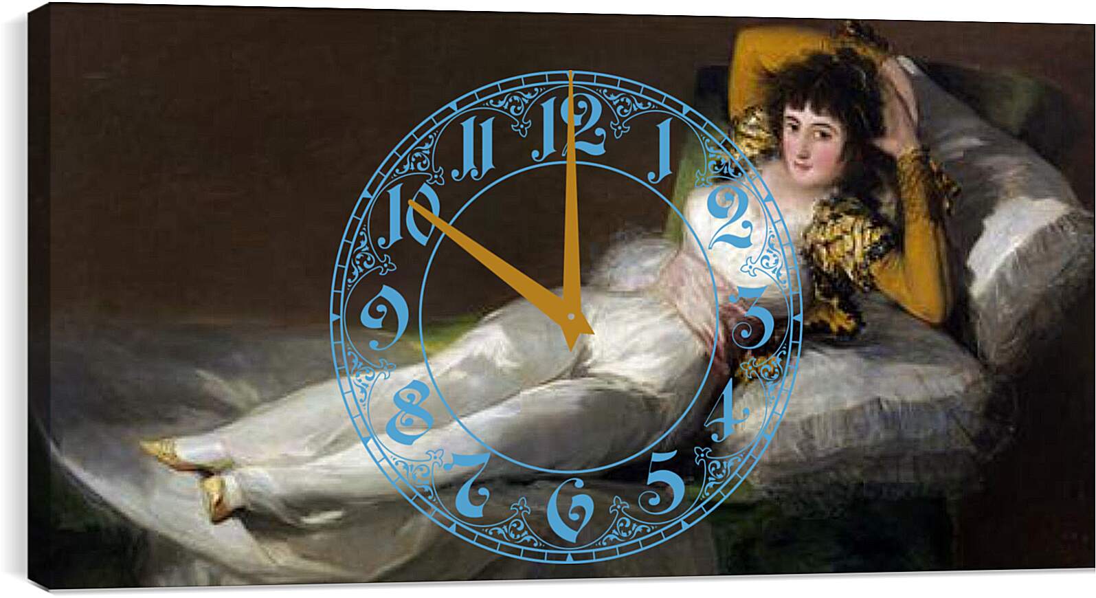 Часы картина - The Clothed Maja. Франсиско Гойя