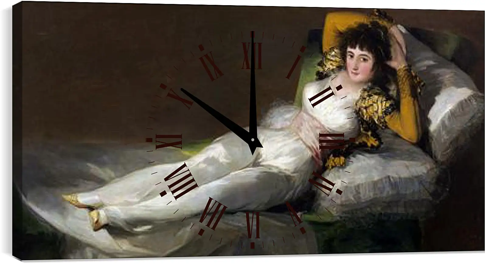 Часы картина - The Clothed Maja. Франсиско Гойя