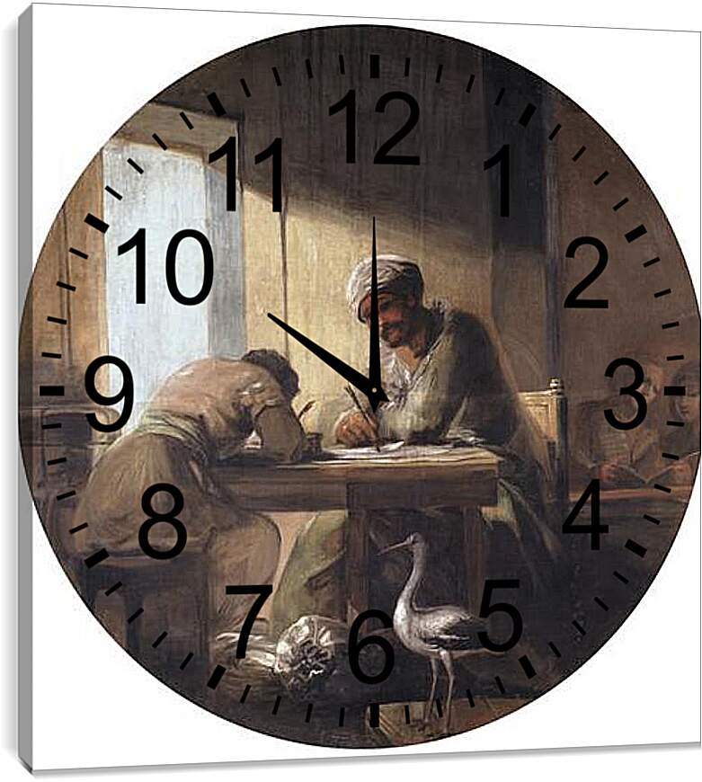 Часы картина - Commerce. Франсиско Гойя
