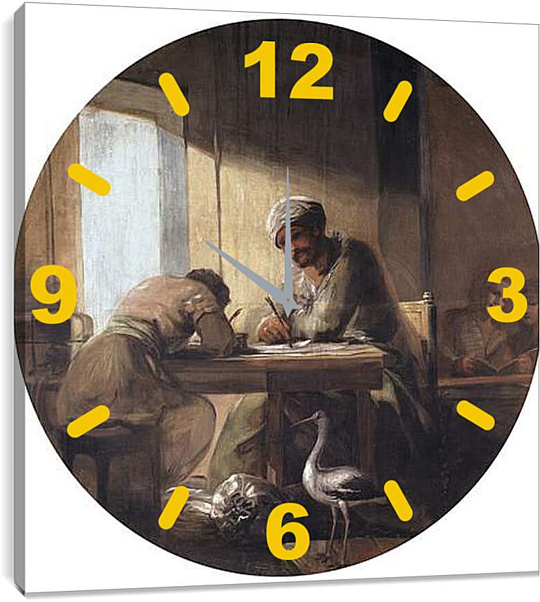 Часы картина - Commerce. Франсиско Гойя