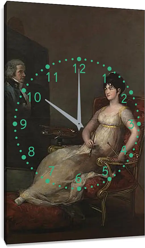 Часы картина - Maria Tomasa de Palafpx Marchioness of Villafranca. Франсиско Гойя