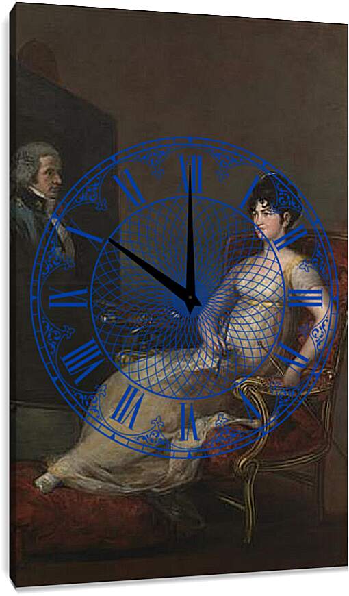Часы картина - Maria Tomasa de Palafpx Marchioness of Villafranca. Франсиско Гойя