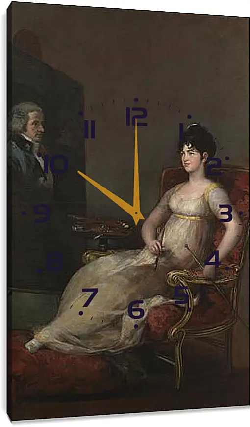 Часы картина - Maria Tomasa de Palafpx Marchioness of Villafranca. Франсиско Гойя