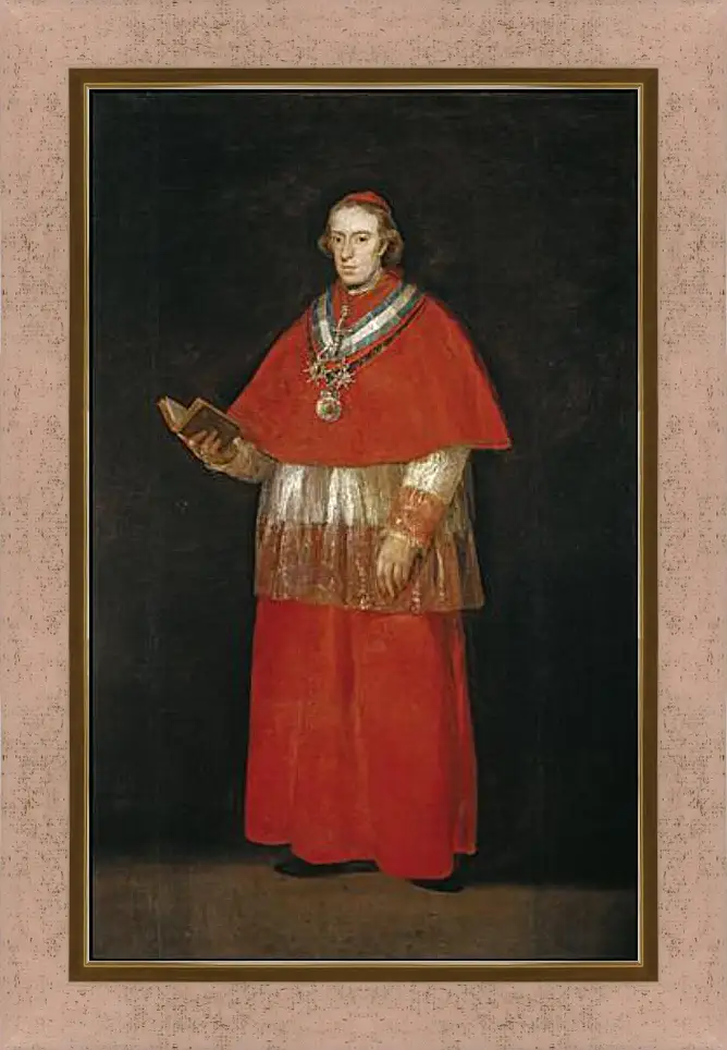 Картина в раме - Cardinal Luis Maria de Bourbon e Vallabriga. Франсиско Гойя