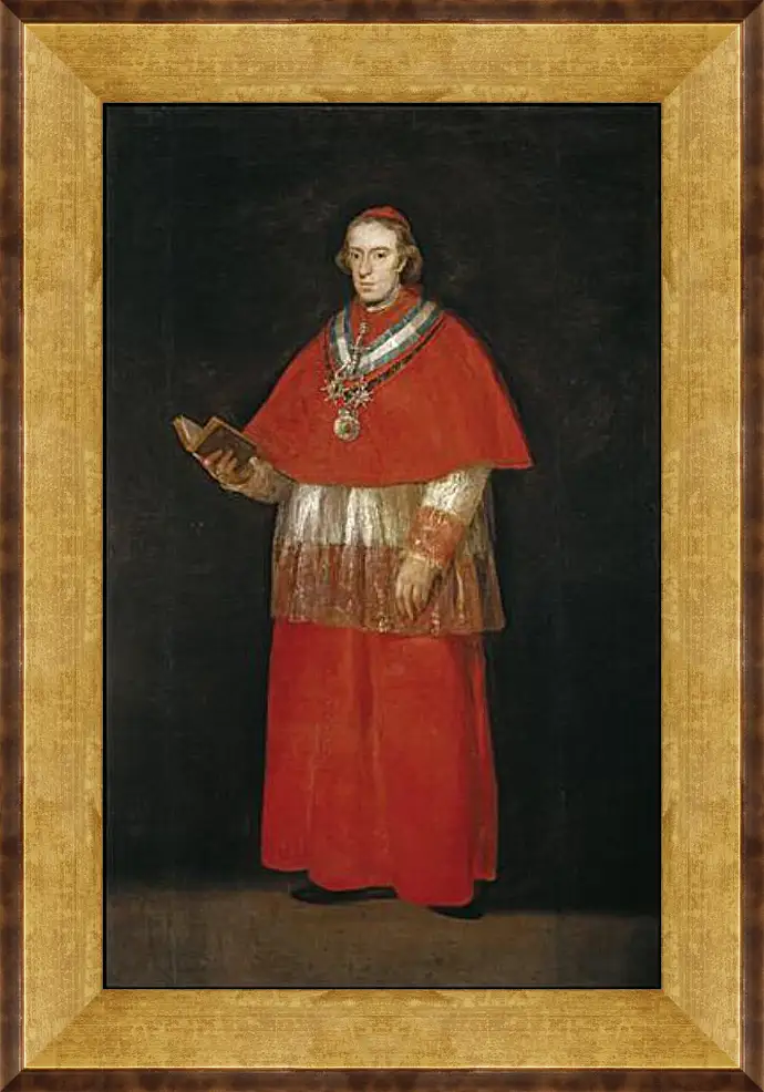 Картина в раме - Cardinal Luis Maria de Bourbon e Vallabriga. Франсиско Гойя