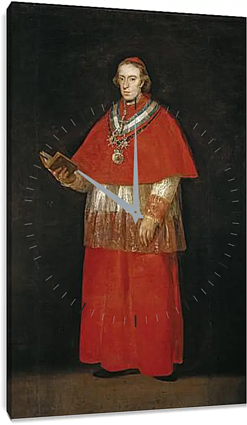 Часы картина - Cardinal Luis Maria de Bourbon e Vallabriga. Франсиско Гойя