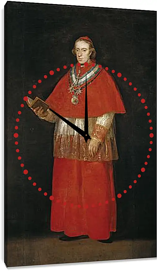 Часы картина - Cardinal Luis Maria de Bourbon e Vallabriga. Франсиско Гойя