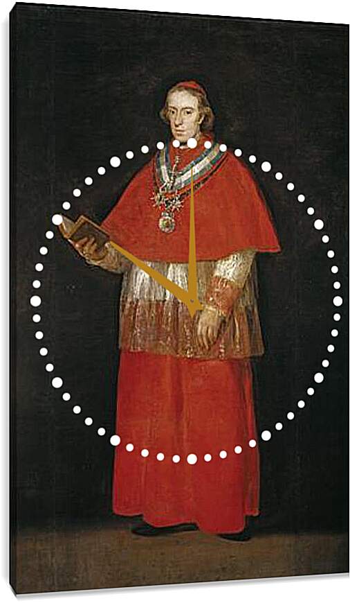 Часы картина - Cardinal Luis Maria de Bourbon e Vallabriga. Франсиско Гойя
