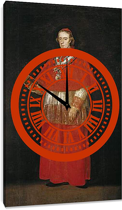 Часы картина - Cardinal Luis Maria de Bourbon e Vallabriga. Франсиско Гойя