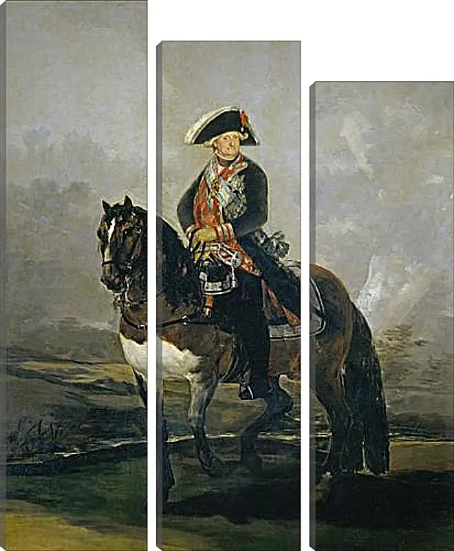 Модульная картина - Carlos IV on Horseback. Франсиско Гойя