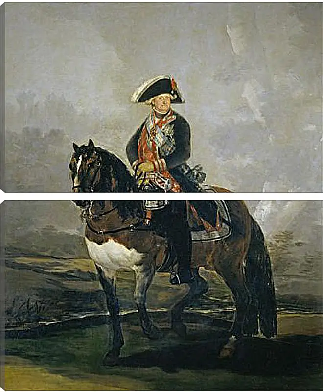 Модульная картина - Carlos IV on Horseback. Франсиско Гойя