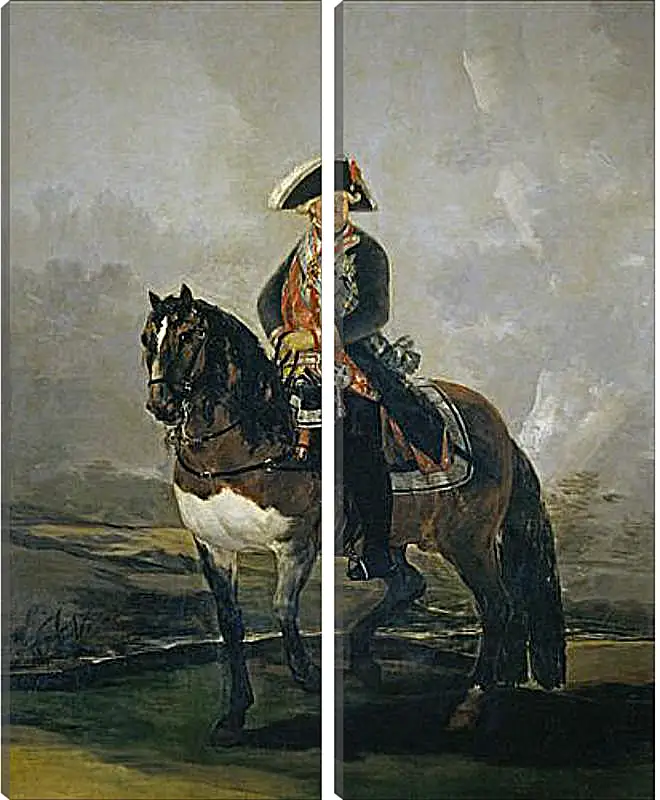 Модульная картина - Carlos IV on Horseback. Франсиско Гойя