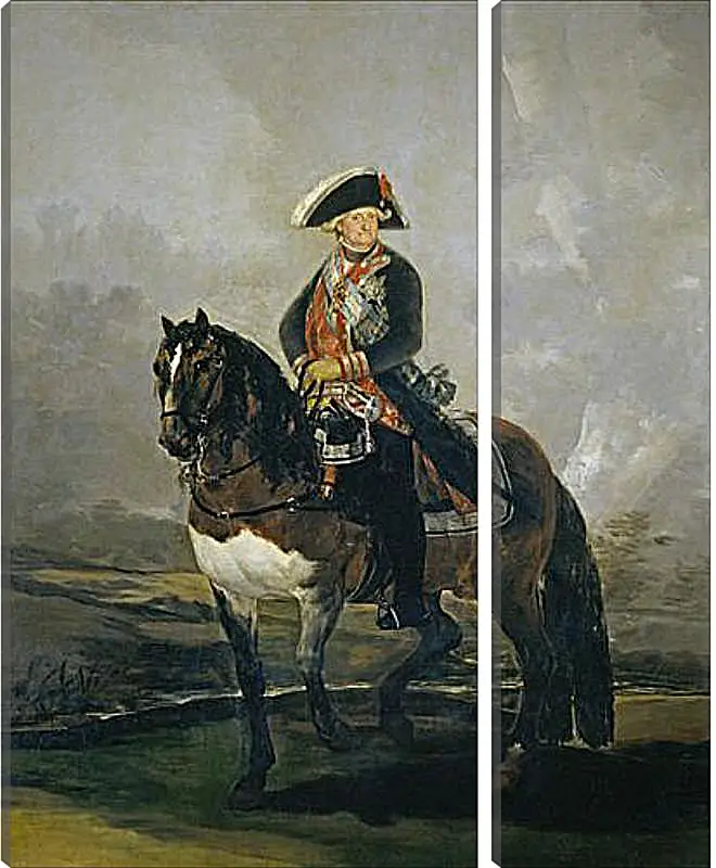 Модульная картина - Carlos IV on Horseback. Франсиско Гойя