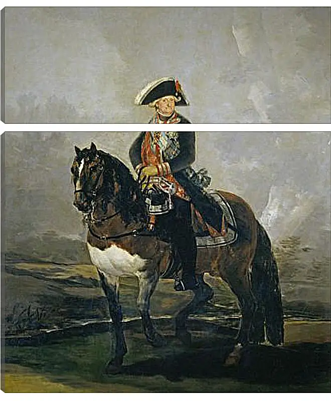 Модульная картина - Carlos IV on Horseback. Франсиско Гойя