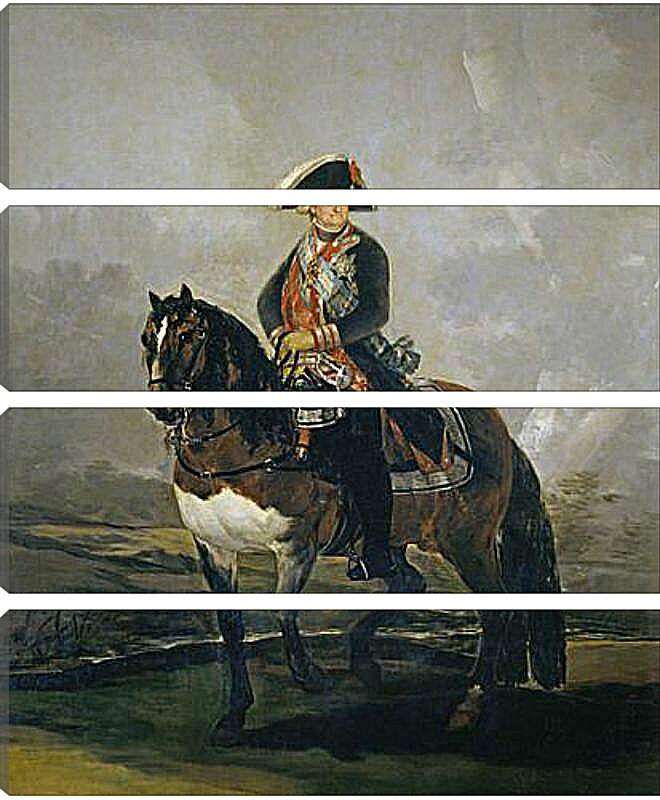 Модульная картина - Carlos IV on Horseback. Франсиско Гойя